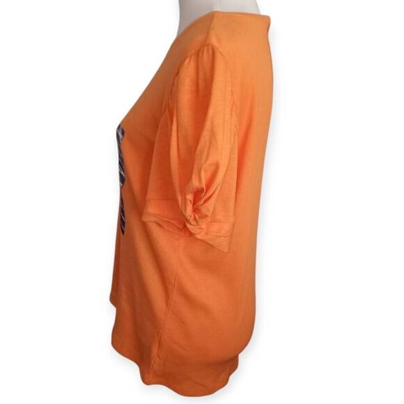 VINCE CAMUTO TANGERINE PUFF SLEEVE T-SHIRT SZ.XXL NWT. - Picture 3 of 8